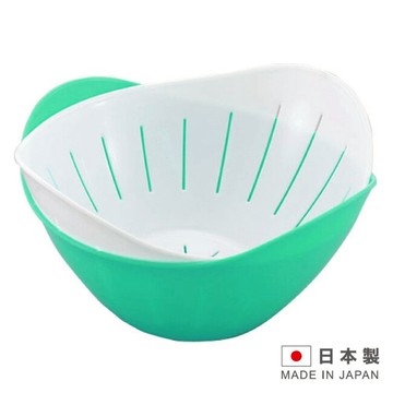 HANAGATA 花型瀝水置物籃組840ml( 顏色隨機出貨) D5337