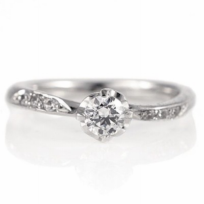 婚約指輪 プラチナ ダイヤモンド ダイヤ リング 0.3ct 天然石 ゴージャス エンゲージリング 鑑定書 オーダー
