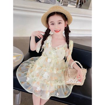 女.童夏季連衣裙2023新款兒.童寶寶洋氣時髦公主裙小女孩甜美裙子