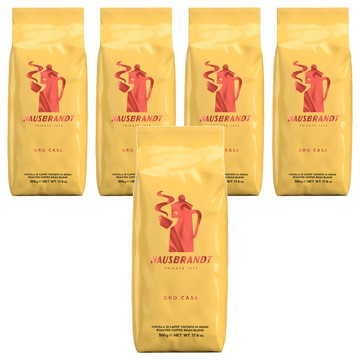 HAUSBRANDT 金牌咖啡豆 ORO CASA 500g  咖啡豆(無研磨)  5包