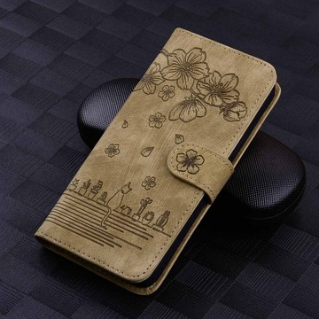漫畫櫻花 貓咪 皮套 可插卡 三星 A17 A26 A56 A36 A55 A35 A54 A53 A52 A15手機殼