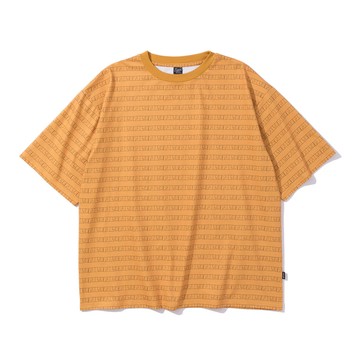 日本限定 POLER  STRIPE QUICK DRY TEE 條紋機能速乾T恤 橘 - M