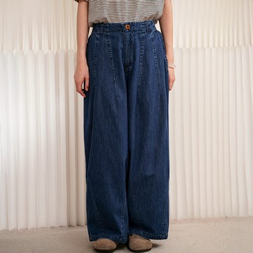 復古牛仔寬褲334989