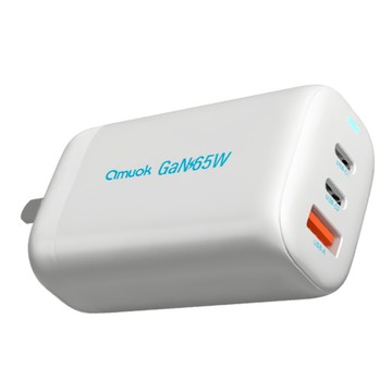 amuok 艾默克 氮化鎵電源供應器 65W  白色  1個