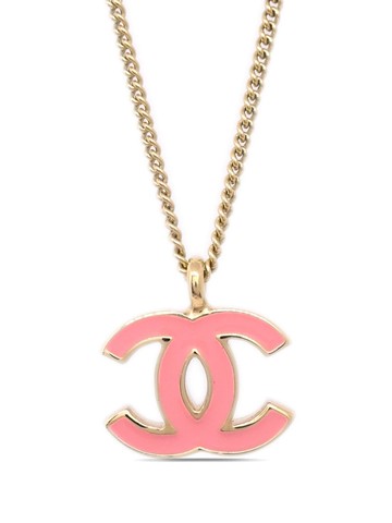 CHANEL Pre-Owned - 2001 CC pendant necklace - women - Gold Plated - One Size