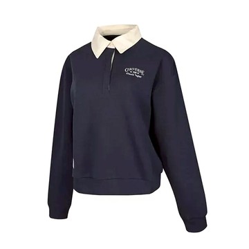 Converse Retro Polo FT Fleece 女款 深藍色 復古 Polo 長袖 WCJ099-BFK