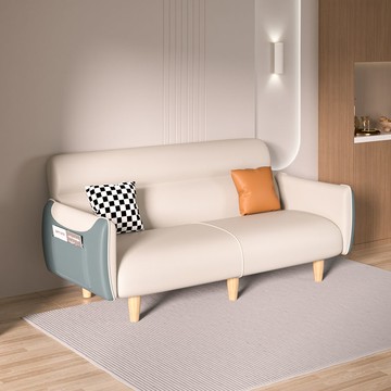 沙發床貓抓皮科技布新款可折疊兩用多功能現代小戶型可睡覺出租房320LPS 公司貨 快速寄出