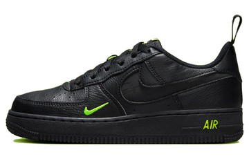 GS NIKE AIR FORCE 1 LOW BLACK VOLT