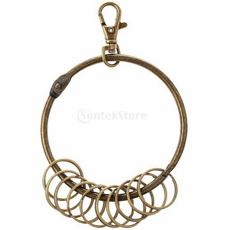 レトロ ブロンズ キーチェーン キーホルダー 大きい 鍵リング 10小グループ付 通販 Lineポイント最大0 5 Get Lineショッピング