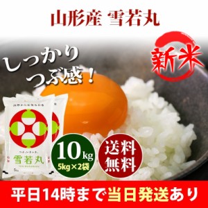 新米 米 10kg 山形県産 雪若丸 ゆきわかまる 5kg×2袋 令和5年産 お米 10kg 送料無料 北海道・沖縄配送不可 即日発送 クーポン対象 10キ