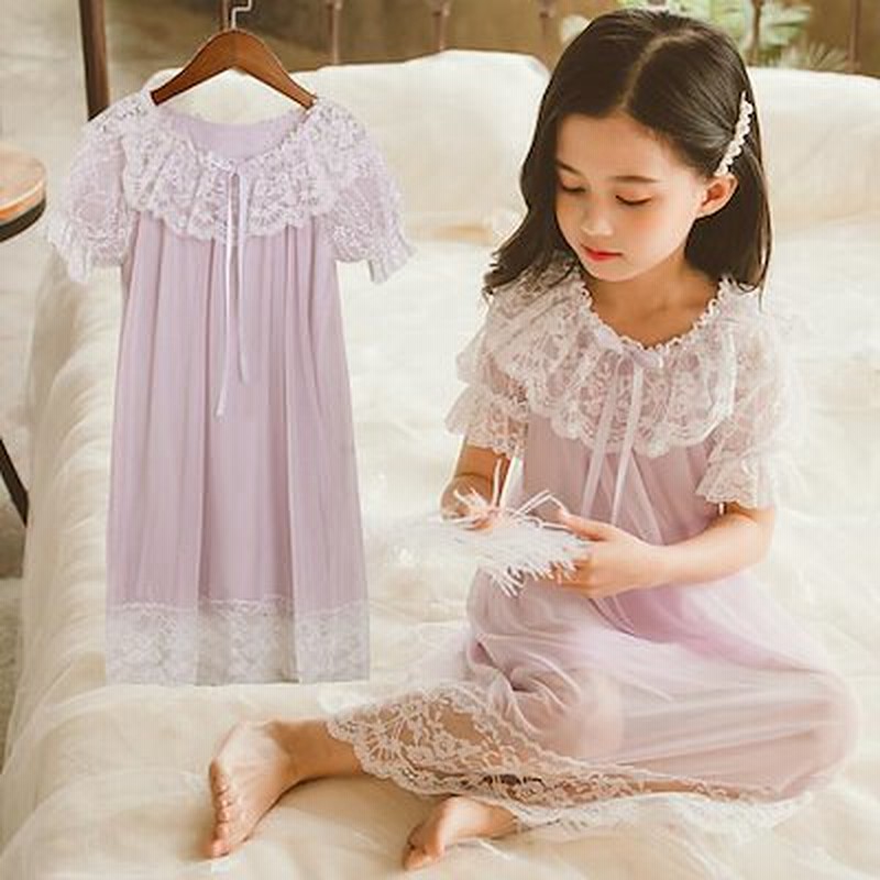 新入荷 夏新作 子供パジャマ 110 160ｃｍワンピースキッズ 女の子レースパジャマ ナイトウェア ルームウェアプリンセス おしゃれ 可愛い 大人っぽい 通販 Lineポイント最大2 0 Get Lineショッピング