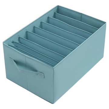 JOSIC 北歐風 PVC衣物收納盒 9格  1個  北歐藍  36 x 25 x 20cm