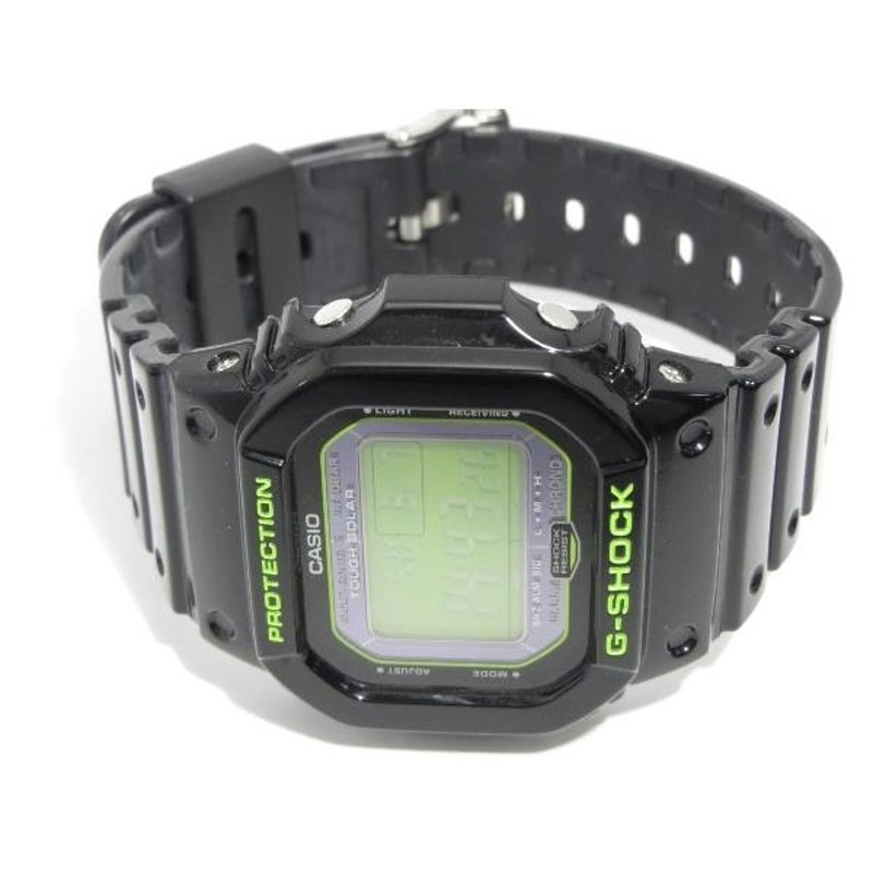 G-SHOCK GW-M5610B-1JF 電波ソーラー ブラック/グリーン CASIO G ...