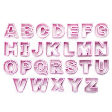 ibili Sweet 餅乾模26件組 字母  1組  粉色