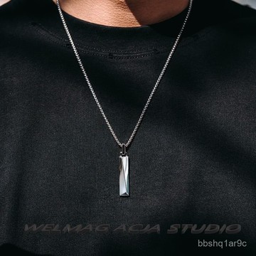 📿限時下殺📿WELMAG925純銀不規則吊墜項鏈男士掛飾潮百搭簡約高級感小衆設計