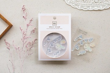 【拼貼印章】no.08-玲蘭花的祝福 | 水晶印章、透明印章