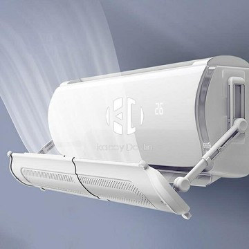 空調擋風板遮風板防直吹隔板出風口導風板通用擋風罩壁掛式月子嬰幼兒可調節【聚物優品】