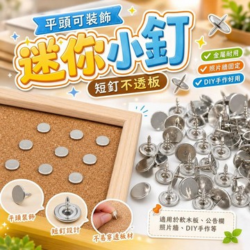 闆闆推薦🎐軟木板平頭釘子按釘 迷你小釘子圖釘 毛氈牆DIY裝飾釘 木頭釘大頭針 手工配件 照片牆固定 辦公小物 5A8