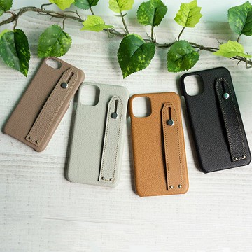 相容於多種型號 [帶皮帶的智慧型手機保護套，收縮皮革] 防摔帶，支架功能 BS07K