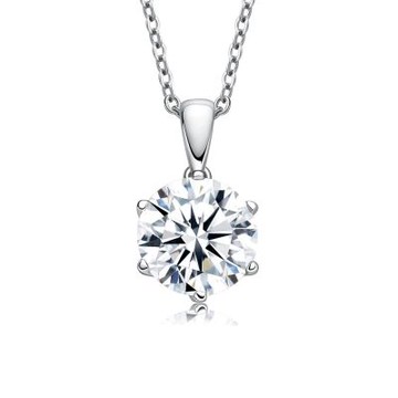 鉅曜 18K GIA 1克拉 最白D色 經典鑽石項鍊 三色任選 培育鑽石