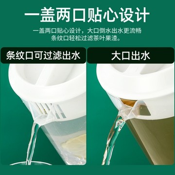 新品爆殺 【虧本出清不補】塑料冷水壺超大容量 涼開水壺 食品級PP冷水壺 耐高溫家用奶茶店量杯帶蓋 商用帶刻度 果汁壺