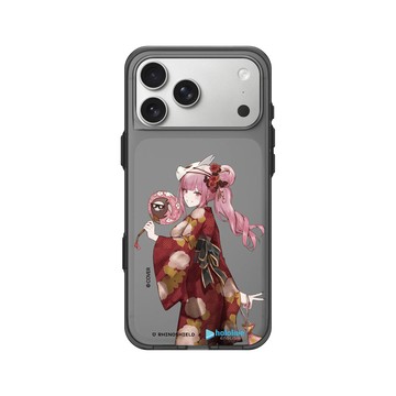 iPhone 17 Pro Max Clear (相機按鈕) 酷墨灰 - 森美聲 Mori Calliope - 浴你入魂