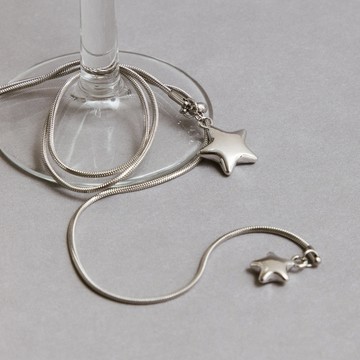 【BONNY&READ飾品】[鋼飾] 墜星項鍊｜星星 長項鍊 2ways 吊墜 女生飾品 夏日穿搭 抗汗 禮物推薦