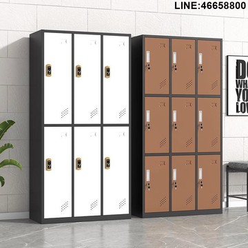 免運 開立發票 文件櫃 辦公櫃 置物櫃 資料櫃 彩色更衣柜感應鎖健身房浴室換衣柜美容院存包柜臺球廳帶鎖儲物柜
