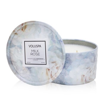 Voluspa - 兩個燈芯錫芳香蠟燭  - Milk Rose