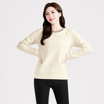 【限時199】保暖.MIT永續環保材質-Fleece輕量保暖配色圓領上衣