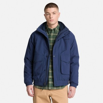Timberland 男款海軍藍三合一防潑水羽絨飛行外套｜A5T27AIH