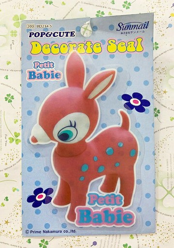 【震撼精品百貨】Petit Babie_斑比鹿~Deery Lou小鹿貼紙-粉*23481