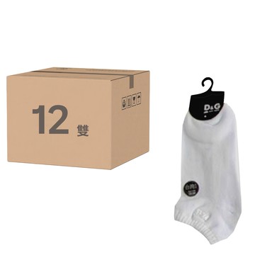 D&G BEAUTY 女學生船襪-DL1007  全白色  22-25cm