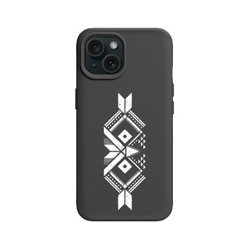 iPhone 15 SolidX 黑 - 花生騷 WasangShow - 幾何貓頭鷹之眼