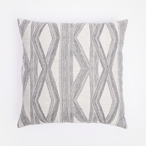 艾禮思單接縫緹花抱枕套50x50cm 菱線紋灰