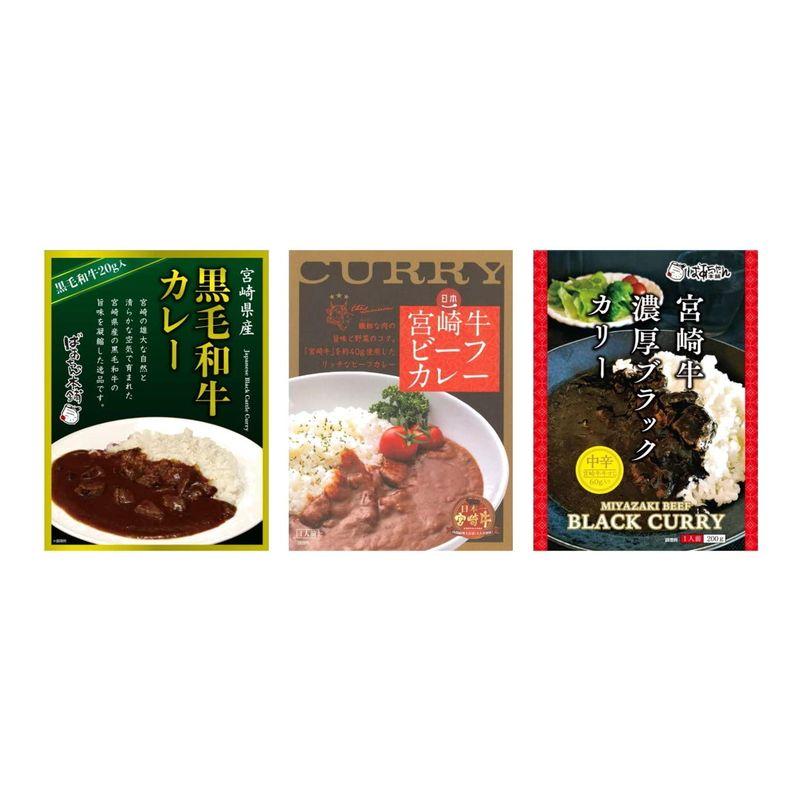 ばあちゃん本舗 ビーフカレー3種×各2パック 宮崎県産黒毛和牛 宮崎牛 カレー 産地直送 正規代理店