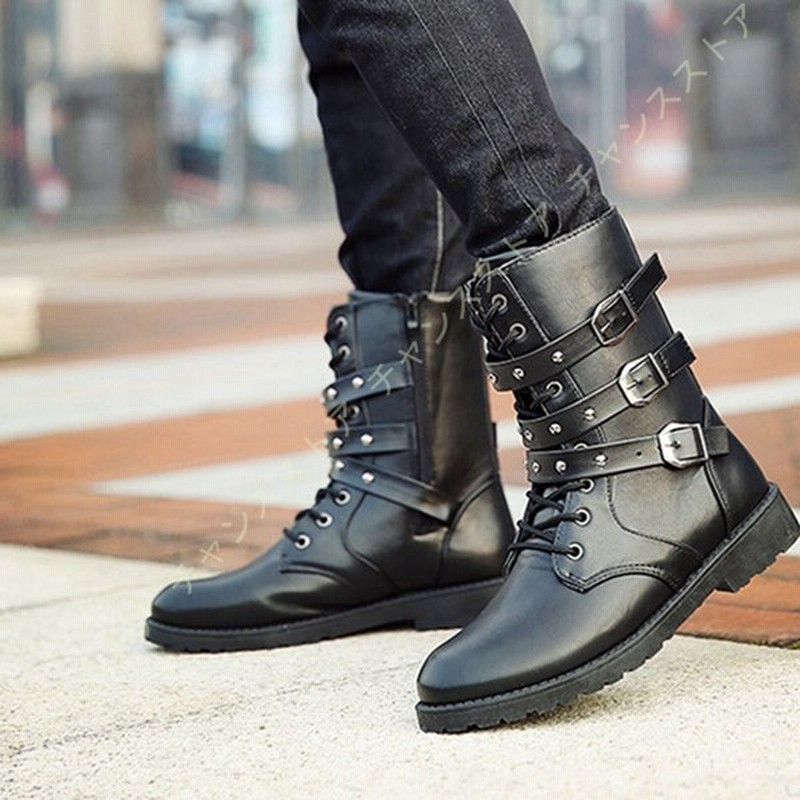 ブーツ メンズ 大きいサイズ レースアップ マーチンブーツ レースアップブーツ エンジニアブーツ 歩きやすい 滑り止め バイク ショートブーツ ロングブーツ 通販 Lineポイント最大get Lineショッピング