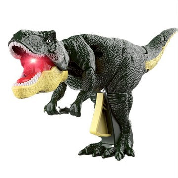 台灣現貨 會發聲搖擺恐龍 抖音同款 惡龍咆哮 有音效有燈光  按壓霸王龍 兒童恐龍玩具男女孩整蠱 仿真動物