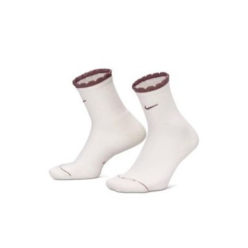 Nike Everyday Elevated 中筒運動襪 花邊 襪子 2雙一組 白色 棕色 IH8621- 263b-1