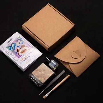 ⚡️小象嚴選⚡️拼豆像素風貼畫本DIY網紅水果貓咪迷你小本材料包可愛手工