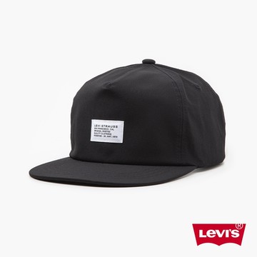 Levis 男女同款 機能系可調式插扣棒球帽 / 簡約布標LOGO / 彈性布料