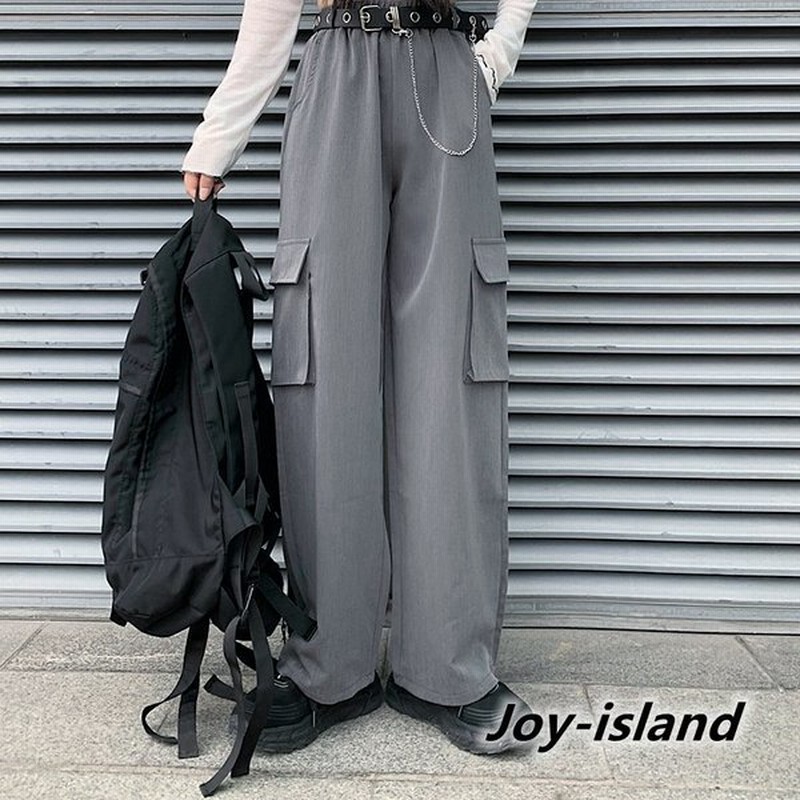 カーゴパンツ レディース メンズ ミリタリーパンツ ワイドパンツ スポーティ ダンス イージーパンツ ストリート風 個性的 原宿系 体型カバー セール 通販 Lineポイント最大get Lineショッピング