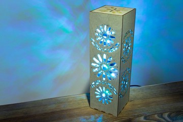 藍色摩洛哥阿爾罕布拉燈 | 賽博龐克風格 RGB LED 桌燈 | 手工製作夜燈