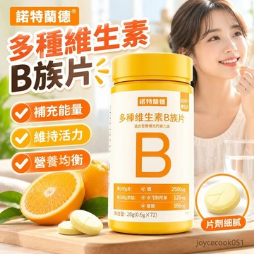 熱賣免運✨諾特蘭德 多種維生素B族片 復合維生素 8種B群 5種額外營養 72片/瓶 官方正品 抖音推薦