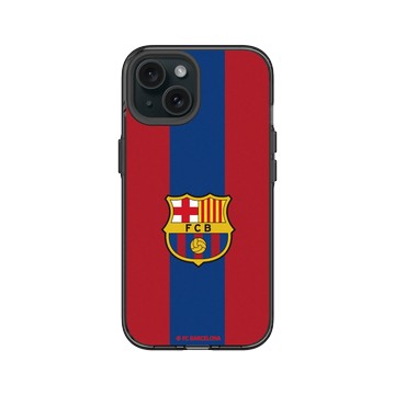 iPhone 15 Clear 酷墨灰 - FC Barcelona - Logo - Two Tone Background