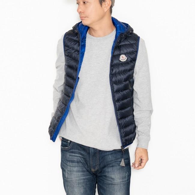 モンクレール MONCLER ダウンベスト フード付 MORELLET サイズ0 LONGUE