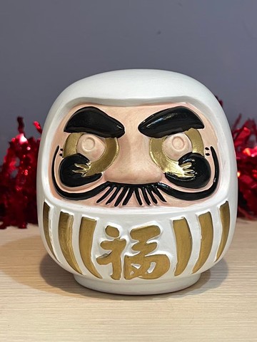 祈願招福不倒翁存錢筒(白)目標達成