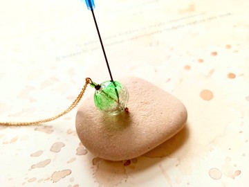 夜光精油香水擴香瓶包金項鍊