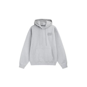 FCG自主美式S風格聯名簡約純色胸前方塊格刺繡字母百搭連帽套裝