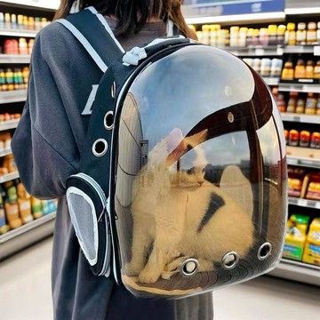 寵物用品貓包太空艙揹包外出便攜寵物包貓咪透明揹包狗狗裝貓雙肩